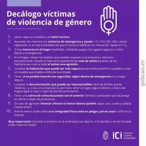 Decálogo víctimas violencia de género