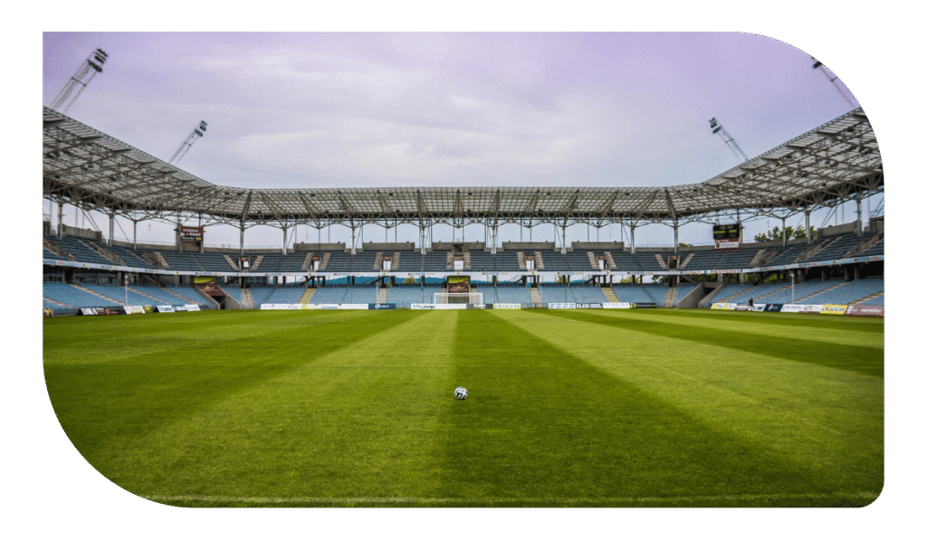 Imagen de estadio de fútbol vacío