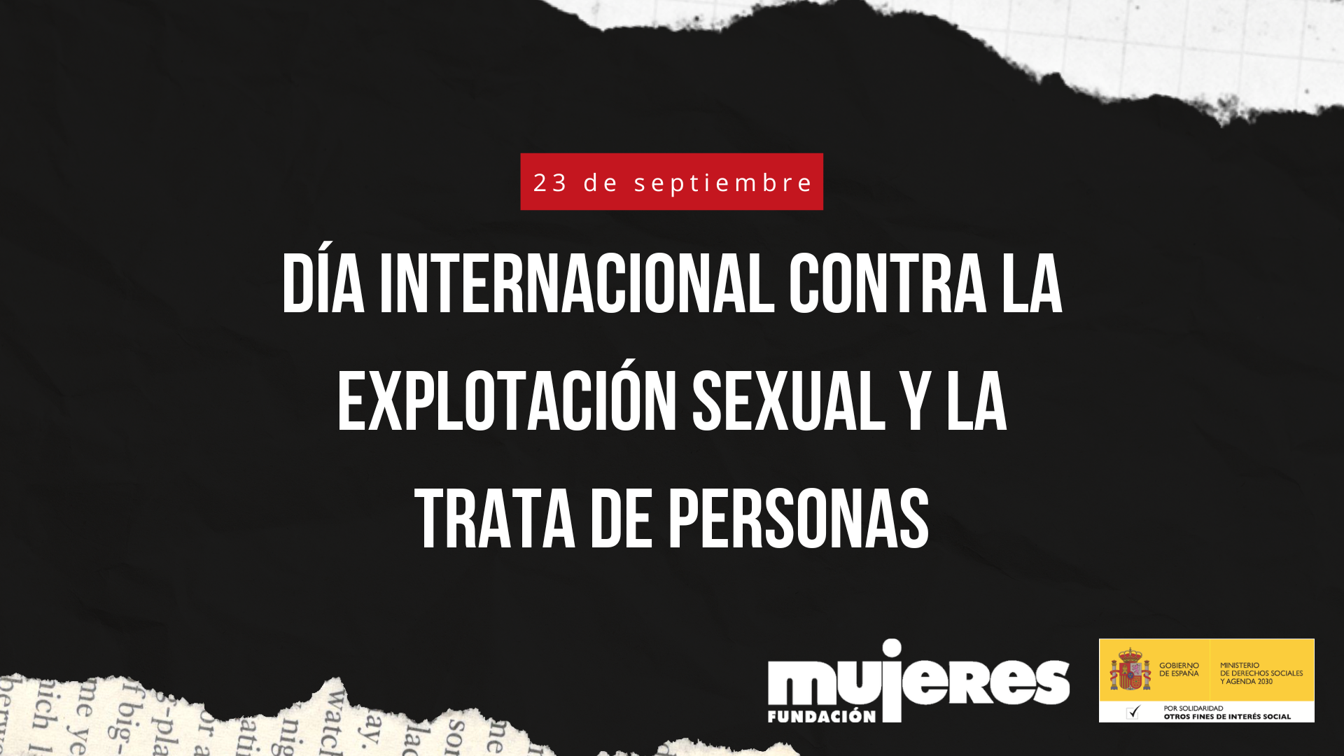 23S Día Internacional contra la Explotación Sexual y la Trata de Personas